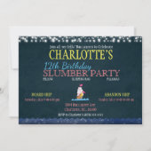 Whimsical Pirate Slumber Party verjaardagsuitnodig Kaart (Achterkant)