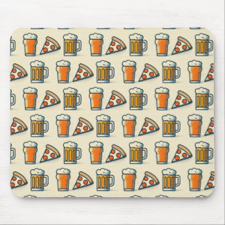 Whimsical Pizza and Beer Pattern Muismat