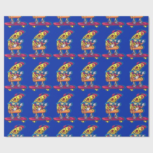 Whimsical Pizza Cadeaupapier (Vlak)
