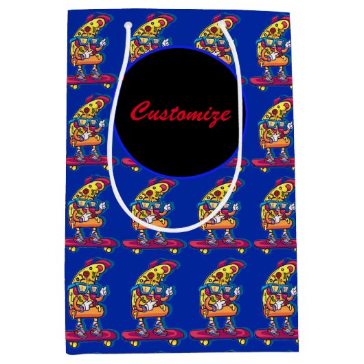 Whimsical Pizza Medium Cadeauzakje (Voorkant)