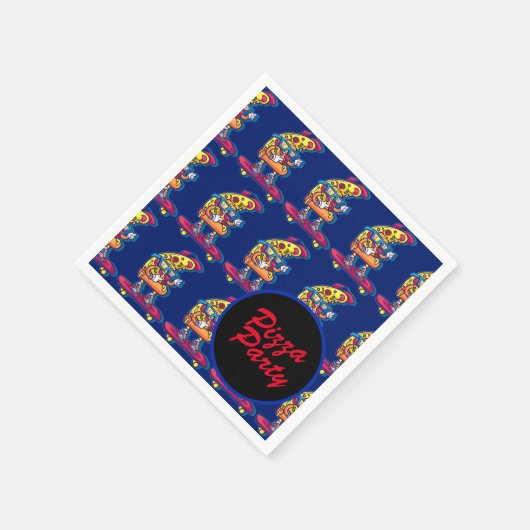 Whimsical Pizza Party Servet (Hoek)