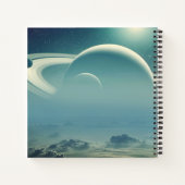 Whimsical Planets Space Dreamscape Personalised Notitieboek (Achterkant)