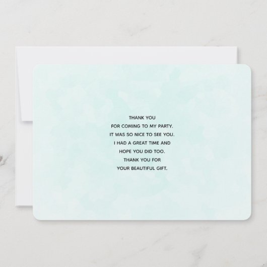 Whimsical Planter met Rainbow & Clover Hartelijk d Bedankkaart (Achterkant)