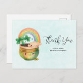 Whimsical Planter met Rainbow & Clover Hartelijk d Briefkaart (Voorkant / Achterkant)