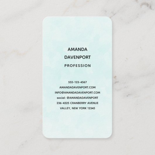 Whimsical Planter met regenboog en klaver Visitekaartje (Achterkant)