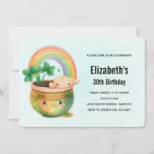 Whimsical Planter met regenboog en klaverdag Kaart (Voorkant)