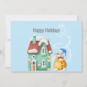 Whimsical Plasticine Snowman  Feestdagenkaart (Voorkant)