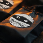 Whimsical plezier zwart & wit mummie gelukkig Hall Ronde Sticker