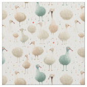 Whimsical Plumes: Whimsy struisvogel Stof (Close Up)