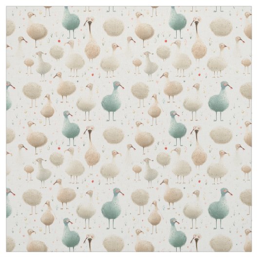 Whimsical Plumes: Whimsy struisvogel Stof (Swatch)