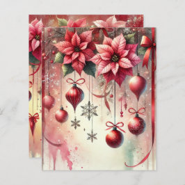 Whimsical Poinsettia Kerstversieringen Scrapbook