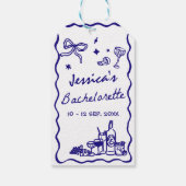 Whimsical Poker Bachelorette Party Weekend Cadeaulabel (Achterkant)