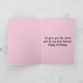 Whimsical Polar Beer en Moon Winter Art Kaart (Binnen)