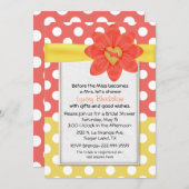 Whimsical Polka Dot Bruids Douche Uitnodiging (Voorkant / Achterkant)