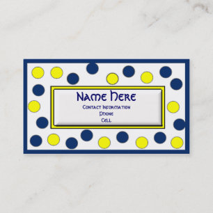 Whimsical polka dot Calling Card Contactkaartje