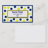 Whimsical polka dot Calling Card Contactkaartje (Voorkant / Achterkant)