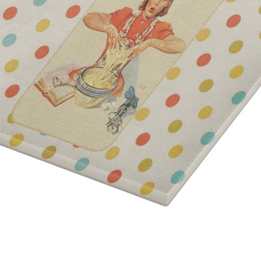 Whimsical Polka Dot Cook Snijplank (Hoek)