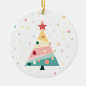 Whimsical Polka Dot Modern Christmas Keramisch Ornament (Voorkant)