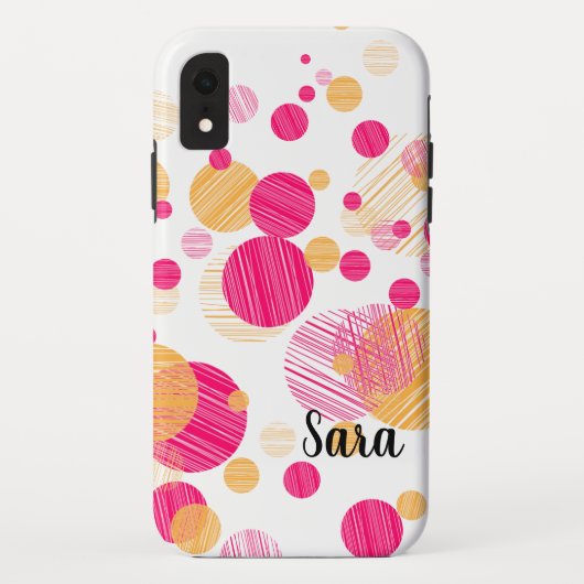 Whimsical Polka-Dot Phone Case (Achterkant)