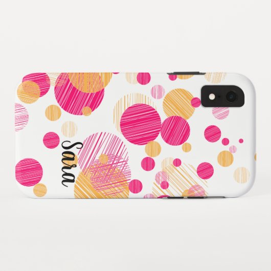 Whimsical Polka-Dot Phone Case (Achterkant (horizontaal))