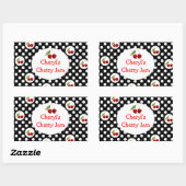 Whimsical Polka Dots and Cherries Label (Vel)