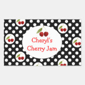 Whimsical Polka Dots and Cherries Label (Voorkant)
