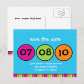 Whimsical Polka Dots Save the Date Briefkaart (Voorkant / Achterkant)