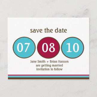 Whimsical Polka Dots Save the Date Briefkaart