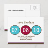 Whimsical Polka Dots Save the Date Briefkaart (Voorkant / Achterkant)
