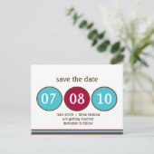 Whimsical Polka Dots Save the Date Briefkaart (Staand voorkant)