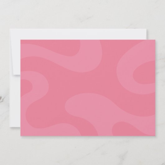 Whimsical Pony roze Birthday Party Girl Pawty Note Notitiekaartje (Achterkant)