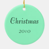 Whimsical Poodle-kerstversiering Keramisch Ornament (Achterkant)