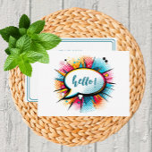 Whimsical Pop Hallo Art " Notitiekaartje