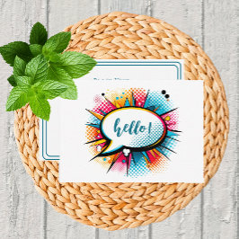 Whimsical Pop Hallo Art " Notitiekaartje