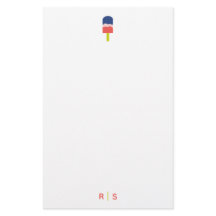 Whimsical Popsicle Coral Gepersonaliseerd Monogram