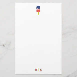 Whimsical Popsicle Specialized Monogram Briefpapier