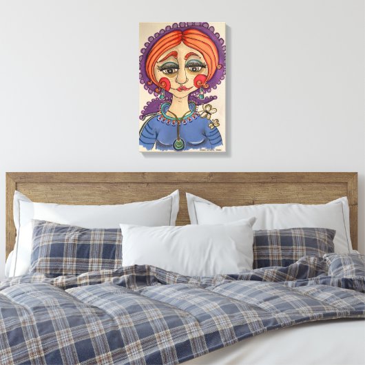 Whimsical Portrait Canvas Afdruk (Insitu (Slaapkamer))