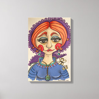 Whimsical Portrait Canvas Afdruk