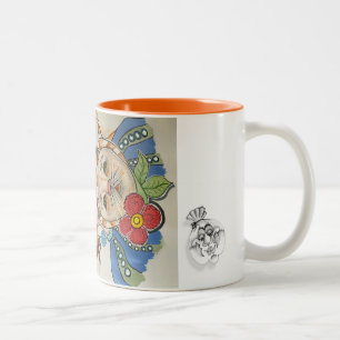 "Whimsical Portrait" gezicht Mok