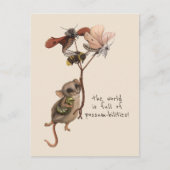 Whimsical Possum en Inspirerend Adventure Quote Briefkaart (Voorkant)