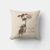 Whimsical Possum en Inspirerend Adventure Quote Kussen (Voorkant)