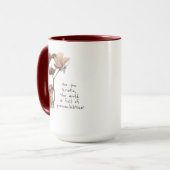 Whimsical Possum Moth en Bee Kind's afscheidsfeest Mok (Voorkant links)