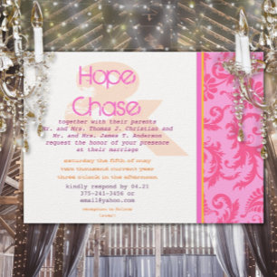 Whimsical Poster Style Foto Weddenschap Kaart