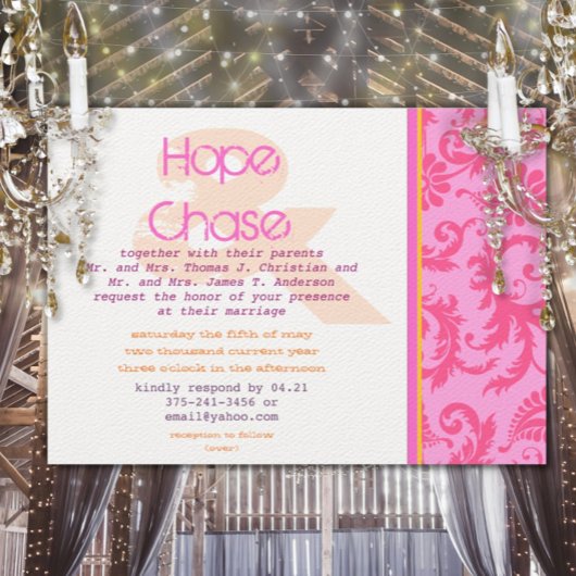 Whimsical Poster Style Foto Weddenschap Kaart