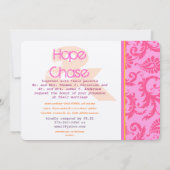 Whimsical Poster Style Foto Weddenschap Kaart (Achterkant)