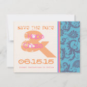 Whimsical Poster Style Photo Weddenschap Save the  Date (Achterkant)