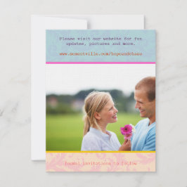 Whimsical Poster Style Photo Weddenschap Save the  Date