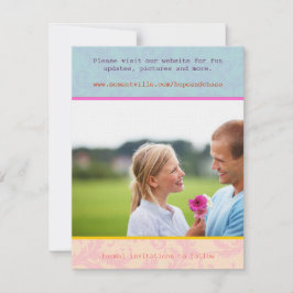 Whimsical Poster Style Photo Weddenschap Save the Save The Date