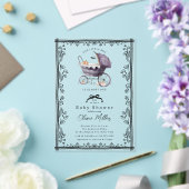 Whimsical Pram Baby shower Invitation Acryl Uitnodigingen (Insitu (Huwelijk))