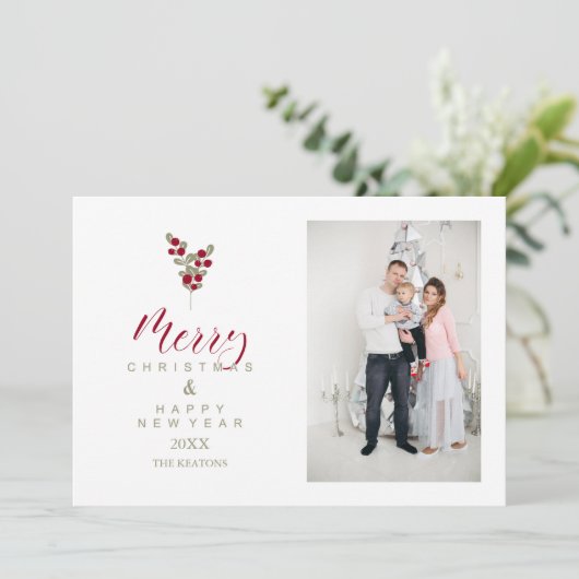 Whimsical Prettig Kerstfeest Klassieke Kerst Foto (Staand voorkant)